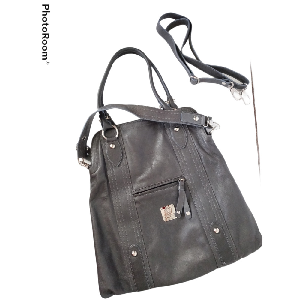 I MEDICI Firenze Italian Gray Leather Handbag